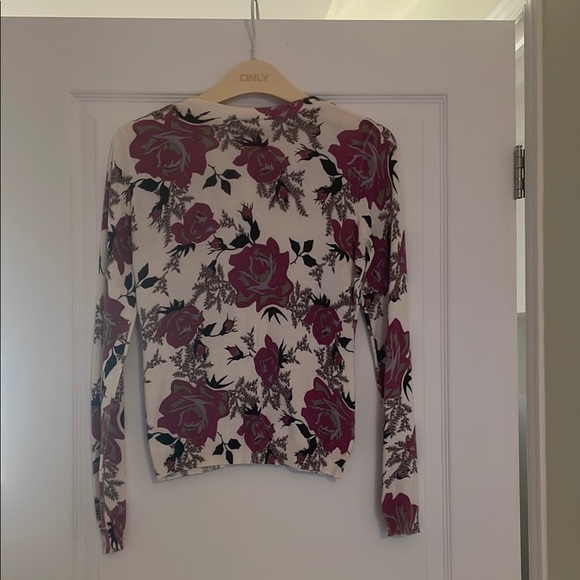 Twelve by Twelve Floral Cardigan with Black/Gold Buttons - Picture 2 of 7